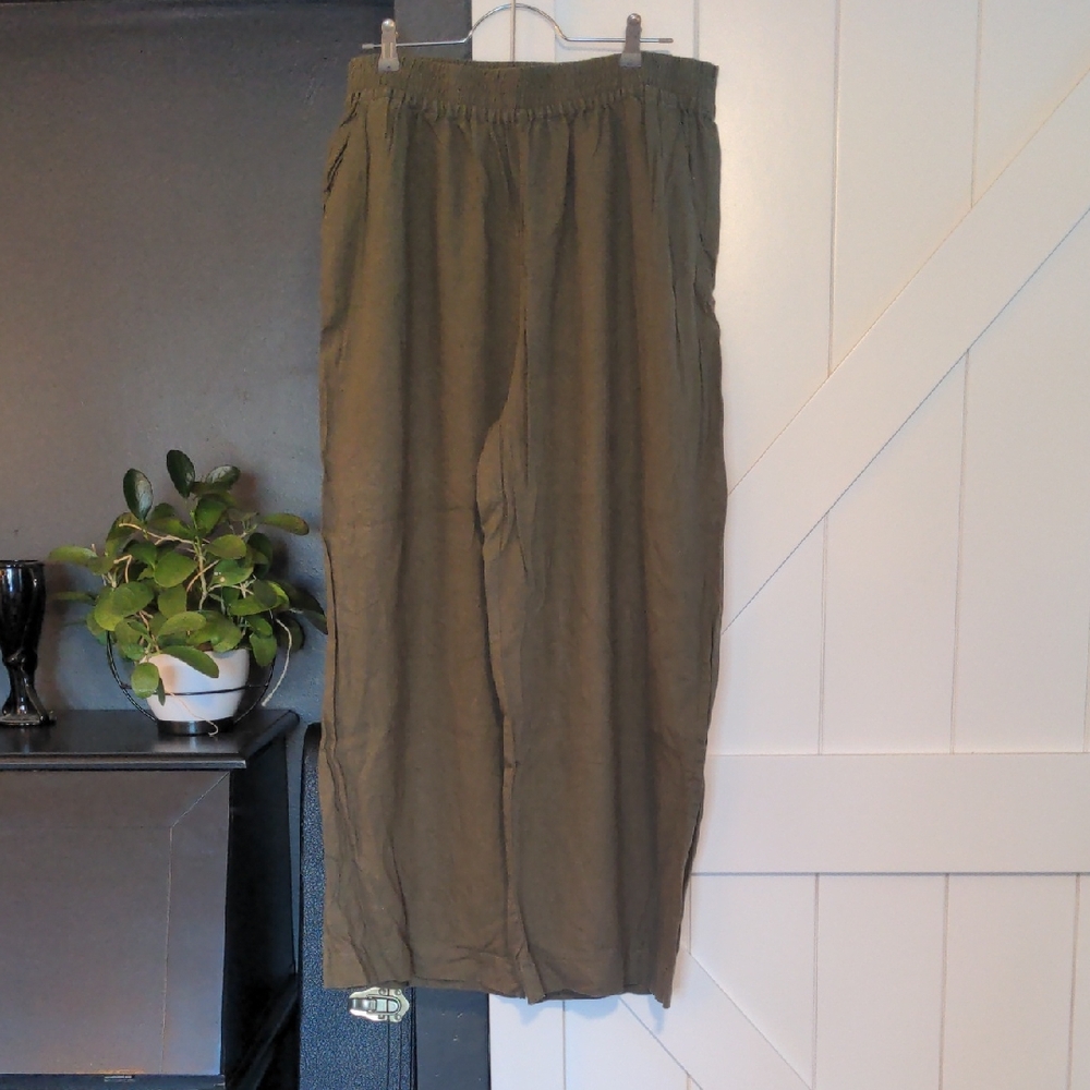 Treasure & Bond women's wide leg linen pants